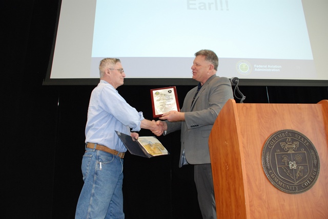 Earl Redmond receives CTA from Inspector Mark Harden