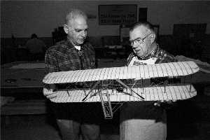 Howard DuFour and Wright Flyer model
